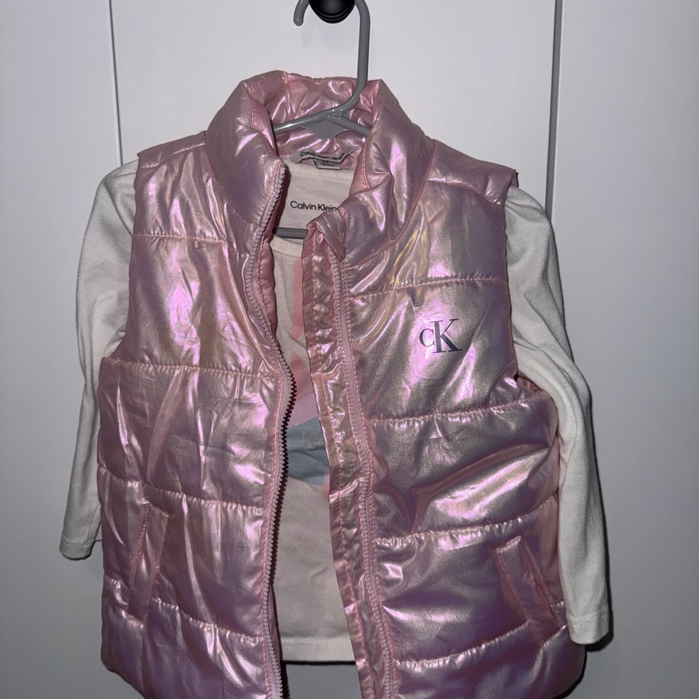 Calvin Klein Pink Puffer Vest
